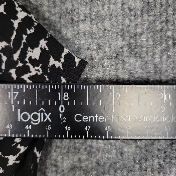 LAUREN RALPH LAUREN Black Abstract Slinky Knit Career Office Dress SIZE 12 - Picture 9 of 10